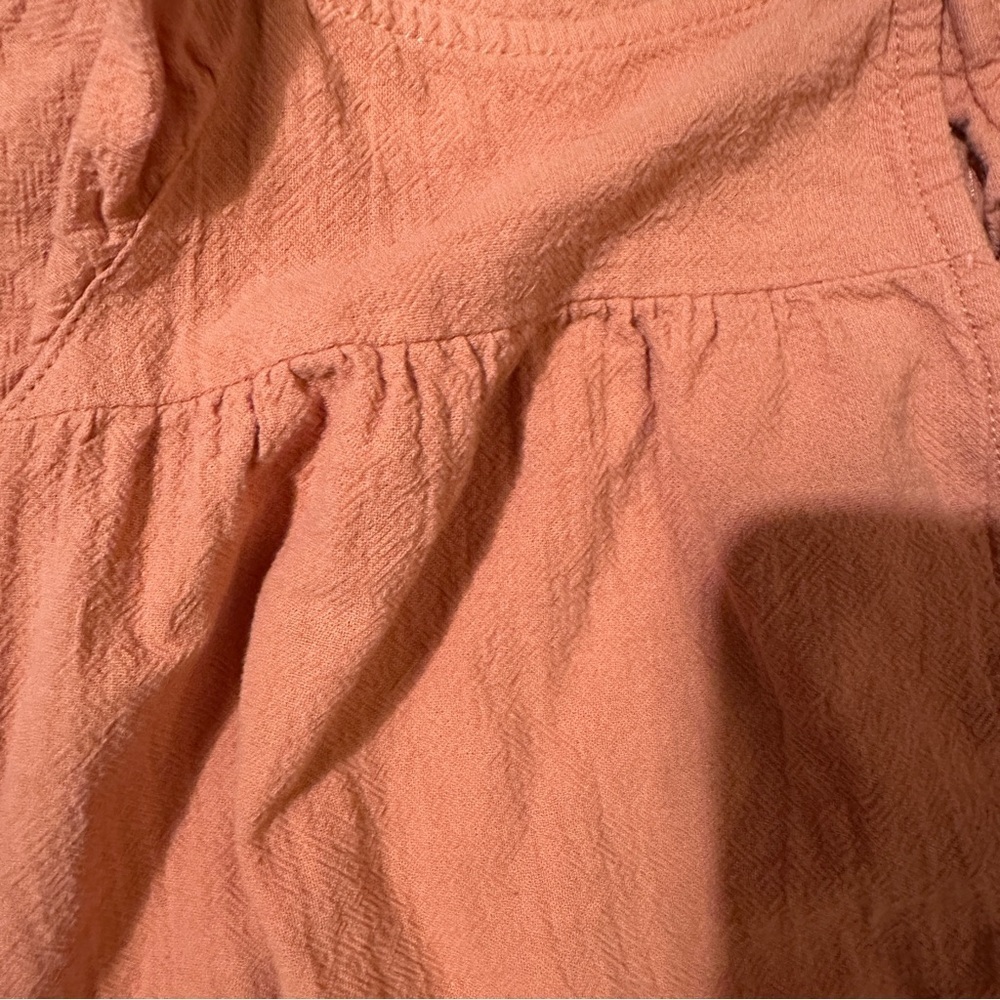 Universal Thread Coral Apricot Orange Flutter Sleeveless Button-Down Large Dress - Picture 14 of 15